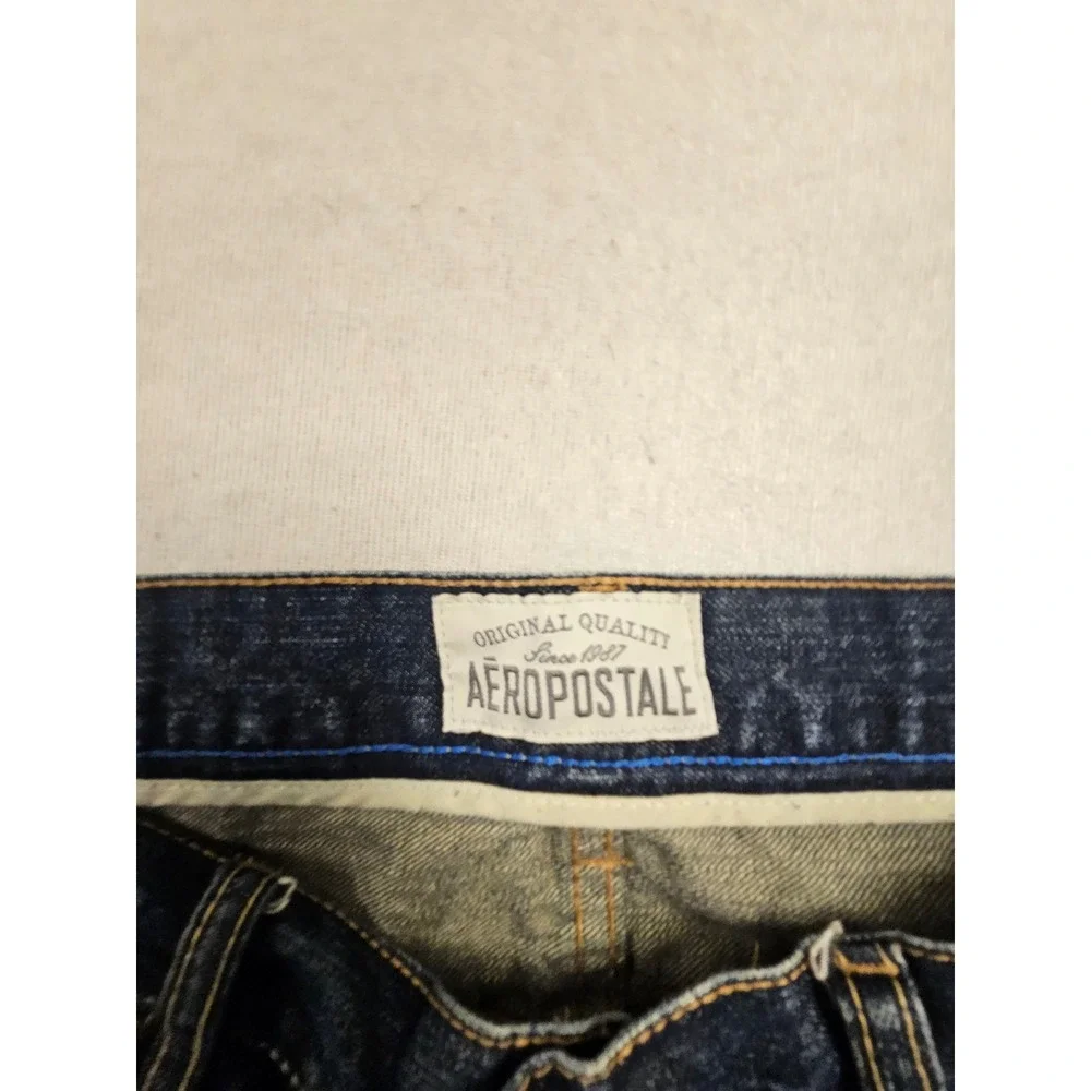 True Religion Ricky Super T Straight Leg Jeans Mens 32 Dark Wash Contrast Stitch